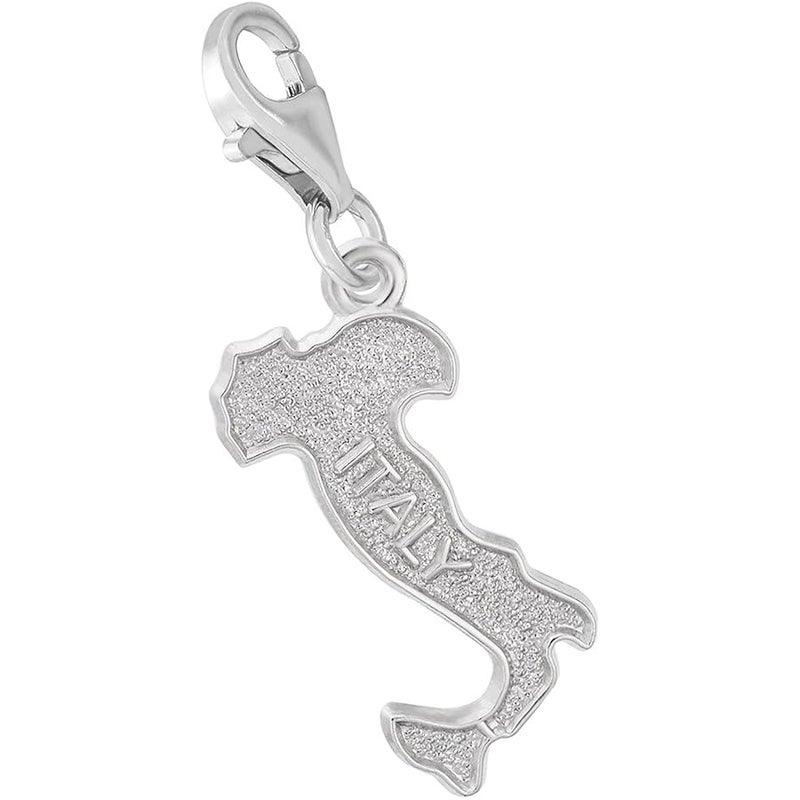 Italy Charm with Lobster Claw Clasp, Charms for Bracelets and Necklaces